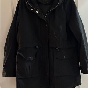 J. Crew Black Trench Coat